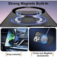 thumbnail image 2 of Magnetic for iPhone 14 Pro Max Case with Ring Stand, [10 FT Drop Protection] [Velvety Touch] Slim Translucent Matte Back Shockproof Phone Case for iPhone 14 Pro Max 6.7'', Space Black, 2 of 7