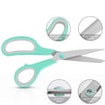 thumbnail image 7 of Jonce Scissors 8 Inch 3-Pack, Ultra Sharp Stainless Steel Shears with Comfort Grip Handles for Office, Sewing, Fabric, Craft, Home, Teacher Supplies, Left/Right Handed, 7 of 7