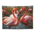 thumbnail image 5 of Orinice  Flamingos in Black Background Tapestry Wall Hanging Wall Tapestries Decorative Wall Art Aesthetic Tapestry Curtain Home Decoration Tapestry for Bedroom Dorm Living Room Backdrop 60x50inch, 5 of 6