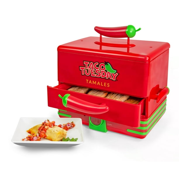 Vaporizador de alimentos Nostalgia Taco Tuesday Tamales, 2 niveles