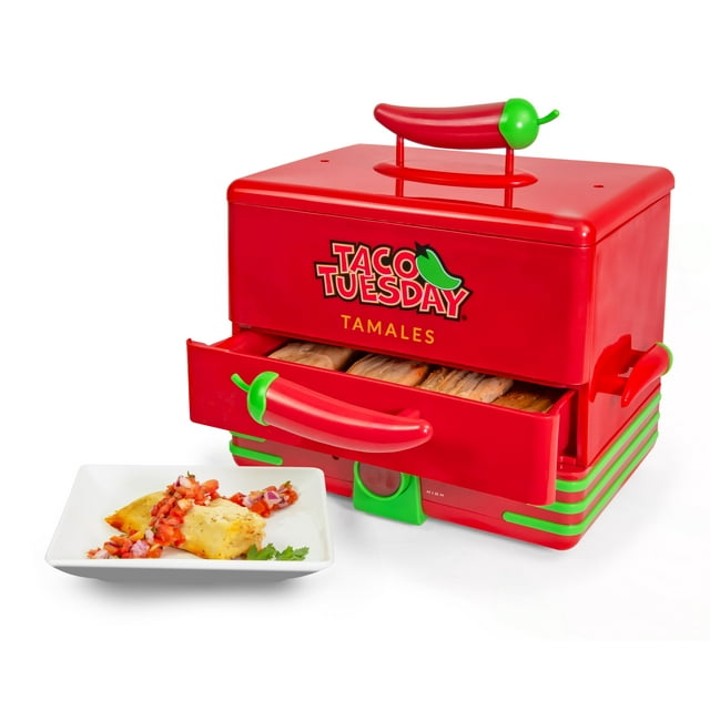 Vaporizador de alimentos Nostalgia Taco Tuesday Tamales, 2 niveles