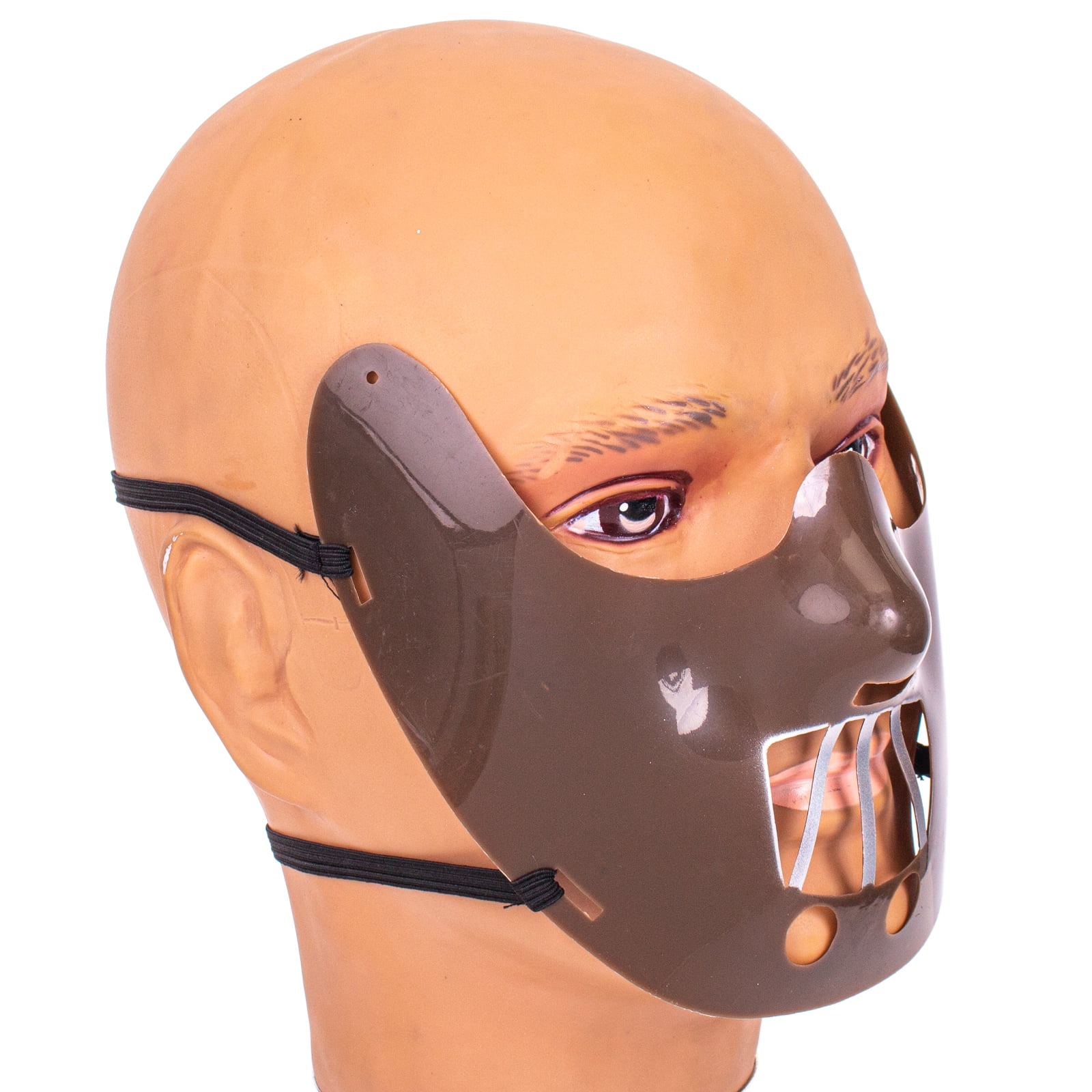 Regent Man Hannibal Lecter Bite Restraint Costume Mask, Brown, One-Size -