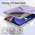 thumbnail image 4 of JETech Case for Samsung Galaxy Tab S9 Plus 12.4 Inch with S Pen Holder, Soft TPU Tri-Fold Stand Protective Tablet Cover, Support S Pen Charging, Auto Wake/Sleep (Light Purple), 4 of 6