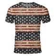 thumbnail image 4 of Men's Independence Day Flag Spring/summer Leisure Sports Comfortable Breathable Sweat Absorbing Crew Neck Short Sleeved T Shirt, 4 of 4