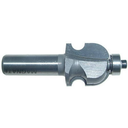

Magnate 4823 Bead and Cove Carbide Tipped Router Bit — 1 Cutting Height; 5/32 Bead Radius; 3/8 Cove Radius; 1/2 Shank Diameter; 1 Overall Diameter; 1-1/2 Shank Length; 2 Flute