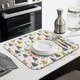 thumbnail image 3 of Christmas Dish Drying Mat 16x18 Inch, Ultra Absorbent Microfiber Dish Rack Pad Drainer Mat for Kitchen Counter, Coffee Bar, Festive Holiday Decor., 3 of 7