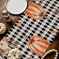 thumbnail image 2 of Burlap Table Runner 70 Inches Long,Orange Pumpkin Fall Thanksgiving Non-Slip Kitchen Table Runners for Dining Room Everyday Use Party Table Decorations Black Buffalo Plaid Retro Linen, 2 of 9