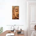 thumbnail image 3 of Elephant Stock Wood Carved Buddha Wall Art - Religion And Spirituality Canvas Canvas - 12" x 24", 3 of 8