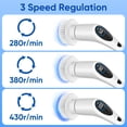 thumbnail image 4 of Brosse Électrique Rotative, Brosse de Nettoyage Sans Fil Améliorée avec 9 Têtes de Brosse de Nettoyage Remplaçables, 3 Vitesses Rotatives, Affichage LED, Bras d'Extension Réglable, Brosse de Douche Électrique pour Carrelage de Salle de Bain, 4 of 6
