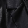 thumbnail image 6 of YLSDY Men's Stylish PU Leather Blazer Jacket Business Slim Fit One Button Suit Blazer Coats Outwear with Pockets Black M, 6 of 8
