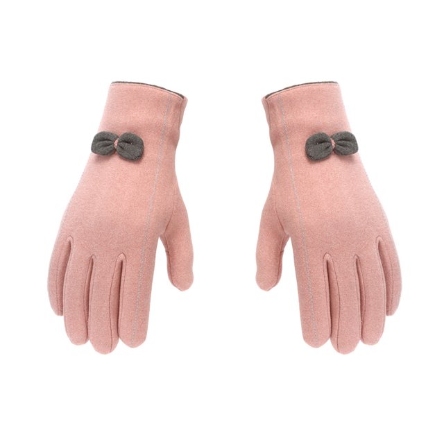 sweethay 1 par de guantes para mujer, de terciopelo, para invierno, para clima frío, con pantalla táctil, para exteriores, para ciclismo, calentador de guantes y mitones Tipo 1 rosa sweethay AP013178-03