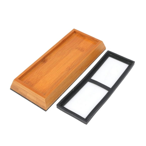 Sharpening Stone Holder Kitchen Sink Cook Wooden Rubber Base Whetstone Holder