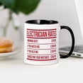 thumbnail image 3 of CafePress - Electrician Rates Humor Mugs - 11 oz Ceramic Mug - Novelty Coffee Tea Cup, 3 of 4
