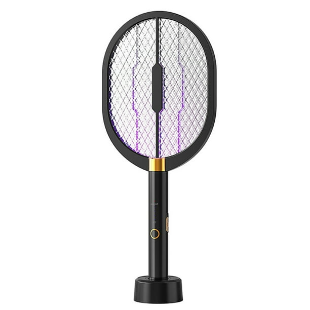 Raqueta Bug Zapper 2 en 1 Exterminador Moscas Portátil para Control Plagas Interiores Y Exteriores