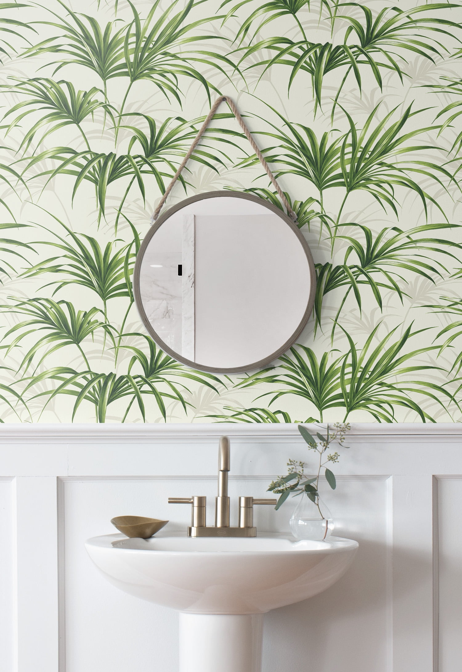 NextWall Tropical Palm Leaf Peel and Stick Wallpaper