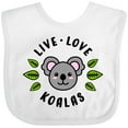 thumbnail image 3 of Inktastic Live Love Koalas Boys or Girls Baby Bib, 3 of 4