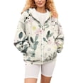 thumbnail image 6 of Bovemsi Sweatshirt for Women Long Sleeved Spring And Autumn Zipper Hoodie With Hat Camo Hoodie, 6 of 7