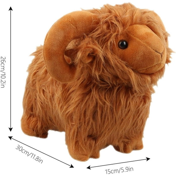 XINQIHANG Highland Goat Plush Toy Goat Plush Soft Toy Stuffed Animals Plush Doll Farm Animal Toy Goat Plush Toy Gift for Toddlers Kids Walmart