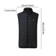 thumbnail image 3 of Hovilon Heated Vest -23 Heated Zones，USB Electric Heated Vest Heated Jacket Winter Vest for Outdoor Motorcycle Camping Fishing Skiing（Black-L）, 3 of 7