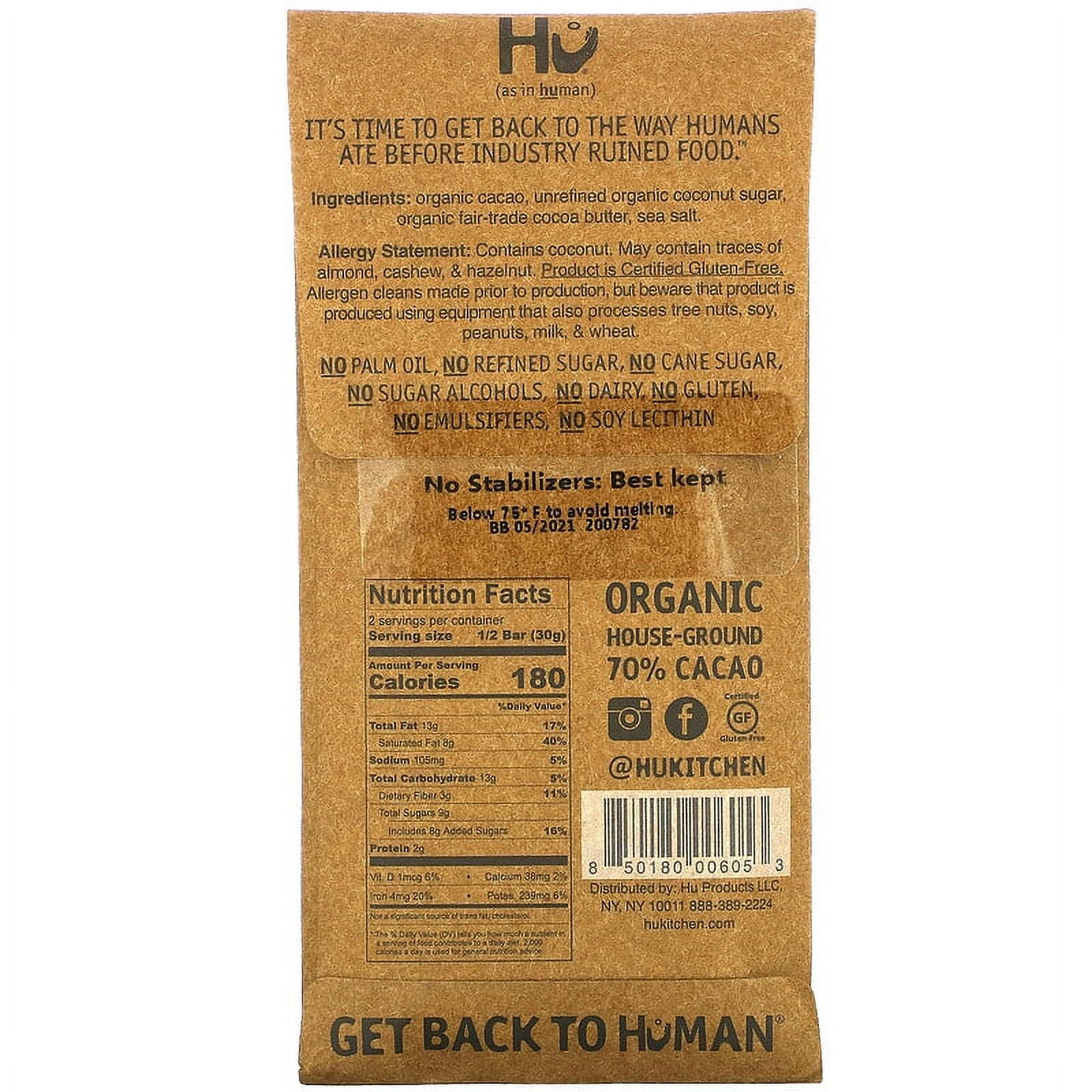 Hu, Salty Dark Chocolate, 2.1 oz Pack of 3