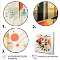 thumbnail image 3 of Designart "Red Fish Collage in Art Deco Style" Beach Framed Wall Art Decor - Coastal Orange Beach People Hallway Framed Wall Art Decor, 3 of 6