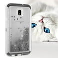thumbnail image 5 of FIEWESEY Case for Samsung Galaxy J7 2018,3 in1 Layers Hybrid Liquid Glitter Flowing Quicksand case Clear Soft Shockproof TPU Slim Protective Cover for Samsung Galaxy J7 2018(Black), 5 of 7