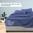 thumbnail image 4 of Grand King Size Sheet Set, 600 Thread Count Pima Cotton Bed Sheet Set, 100% Soft & Durable, Available in 26-30 Inch Mattresses, Soft & Durable Bedding Grand King Size (Solid, Medium Blue), 4 of 5
