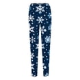 thumbnail image 6 of Christmas Fall Polyester Ankle-Length Spandex Leggings for Women Blue Snowflake Women's Day Autumn And Winter Artistic Splash Printed Soft Stretchy Pants XXL, 6 of 6