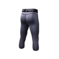 thumbnail image 2 of Topumt Men's Compression Capris Gym Sports Tights Running Basketball 3/4 Pants Tight fit, 2 of 5