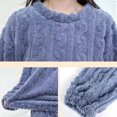 thumbnail image 4 of Women Warm Fleece Loungewear Ladies Comfortable Pajamas Set Long Sleeve Winter Warm Furry Fleece Lounge Wear, 4 of 9