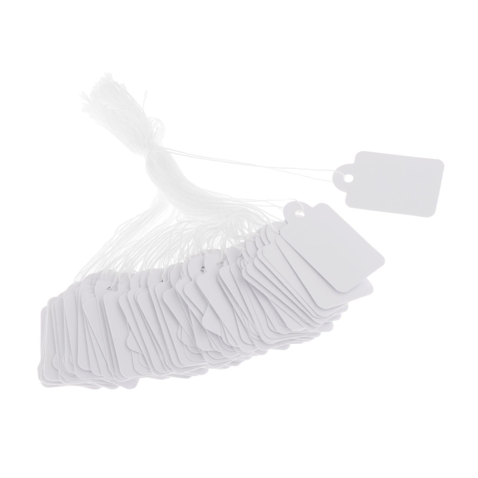  200 Pcs White Marking Tags Price Tags Paper Hanging Price Tags  with Strings Price Labeling Jewelry Clothing Tags for Retail, Store,  Display and More, 2.36 x 4.76 Inch : Office Products
