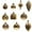 Gold, variant on HBBKVI 12Pcs Various Shape Christmas Ornaments Brown, Reusable Plastic Christmas Ball Ornaments for Tree and Party Decor