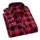 thumbnail image 1 of Hombres Plaid camisa Abrigos de plumas collar manga larga sola fila botón clásico superior para hombres Niños, 1 of 5