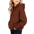 thumbnail image 4 of Kids Long Sleeve Pullover Hoodie Casual Relaxed Fit Sweatshirt with Drawstring Hood and Kangaroo Pocket for Boys Girls, 4 of 4