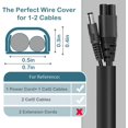 thumbnail image 2 of Cord Hider Wall for One Cord in Cord Covers for Wires on Wall Easy Install Cable Cover Wall Cable Raceway Hide Cords Cable Hider Cord Management Wall x Lin W.in H.in, 2 of 7