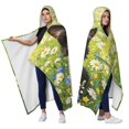 thumbnail image 2 of Daisies Cute Cat Wearable Blanket Hoodies for Women Men Adults Cat Lovers Plush Lightweight Colorful Daisies Cats Hooded Blankets for Travelling Camping Decor Birthday Gifts 50×60 Inch, 2 of 5