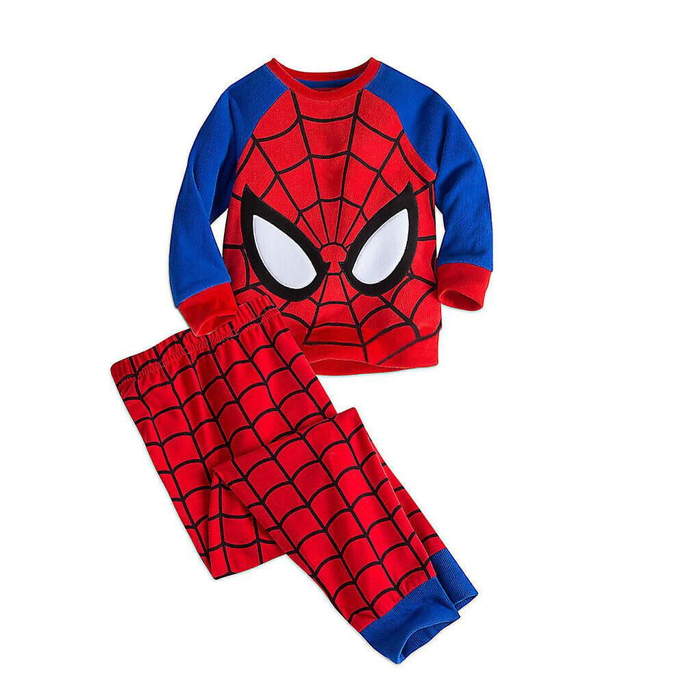 Bomveson Kids Boys Spiderman Printed Pajamas Set Long Sleeve Crew Neck T Shirt Jogger Pants Outfits Sleepwear Other