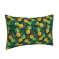 thumbnail image 2 of Binfone Pineapples with Palm Leaves Standard Size Pillowcase, Long Staple Pure Cotton Envelope Closure Pillow Cover,20"x30", 2 of 9