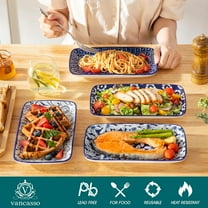 Selene 9.5 Inch Rectangular Dinner Plates Set of 6