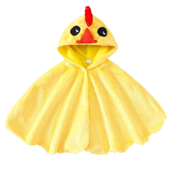 MuXiKeJi Clothes Easter Chick Cape Soft Animal Role Play Hooded Cloak For Boys Toddler Kids Pretend Dress Up Party Outfit