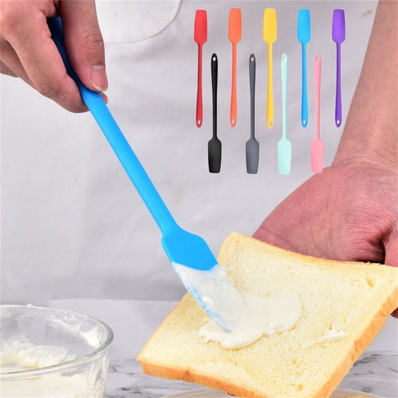 Mini Cake Spatulas Set - Heat Resistant Silicone Cream Butter Scraper Spatula - Multipurpose Kitchen Tool for Baking, Cooking, Mixing, and More - Random Color
