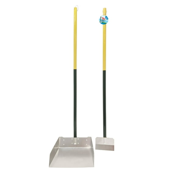 Four Paws Dog Spade Set Spade & Pan Set, Yellow Plastic Pooper Scooper, LG