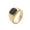 Gold Black, variant on Minimalist Square White Shell Ring for Men Women Polished Stainless Steel Band Geometric Simple Jewelry Gold Size 13