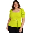 thumbnail image 1 of Blusa escote cuadrado Roman Fashion /Tallas Extras, 1823 (Lima) verde lima 36 Roman Fashion BL-GR-1823-LIMA, 1 of 6