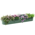 thumbnail image 2 of Outsunny Galvanized Raised Garden Bed Kit, Metal Planter Box with Safety Edging, 94.5" x 24.5" x 11.75", Green, 2 of 9