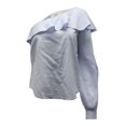 thumbnail image 1 of Pre-Owned A.L.C. Brielle Ruffled One-shoulder Top in Light Blue Cotton, 1 of 2