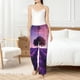 thumbnail image 4 of Balery Lavender Field Sunset Pantalones de pijama para mujer, pijamas ultraligeros, pantalones de estar por casa-Large, 4 of 6
