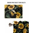 thumbnail image 6 of Sunflower Watercolor 2 Panel Kitchen Curtains for Small Windows, Spring Botanical Garden Flowers Bathroom Tier Curtain, Short Window Treatment for Bedroom/Living Room 55"x36", 6 of 6