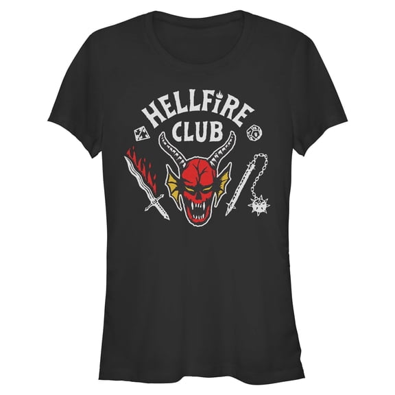 Netflix Junior's Stranger Things Hellfire Demon Club Logo T Shirt