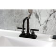 thumbnail image 2 of Kingston Brass KS6645CML Double-Handle 3-Hole Deck Mount 4-Inch Centerset Bathroom Faucet with Brass Pop-Up in Oil Rubbed Bronze, 2 of 8